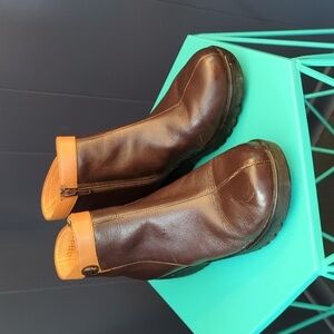 Mile No. Brown Ankle Boots